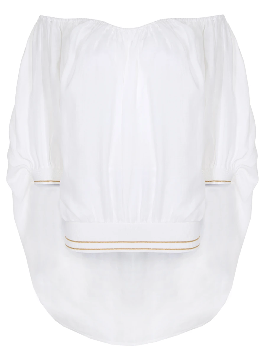 Блуза асимметричного кроя, P0G D226SA, GENTRYPORTOFINO, Белый, 622355  - купить