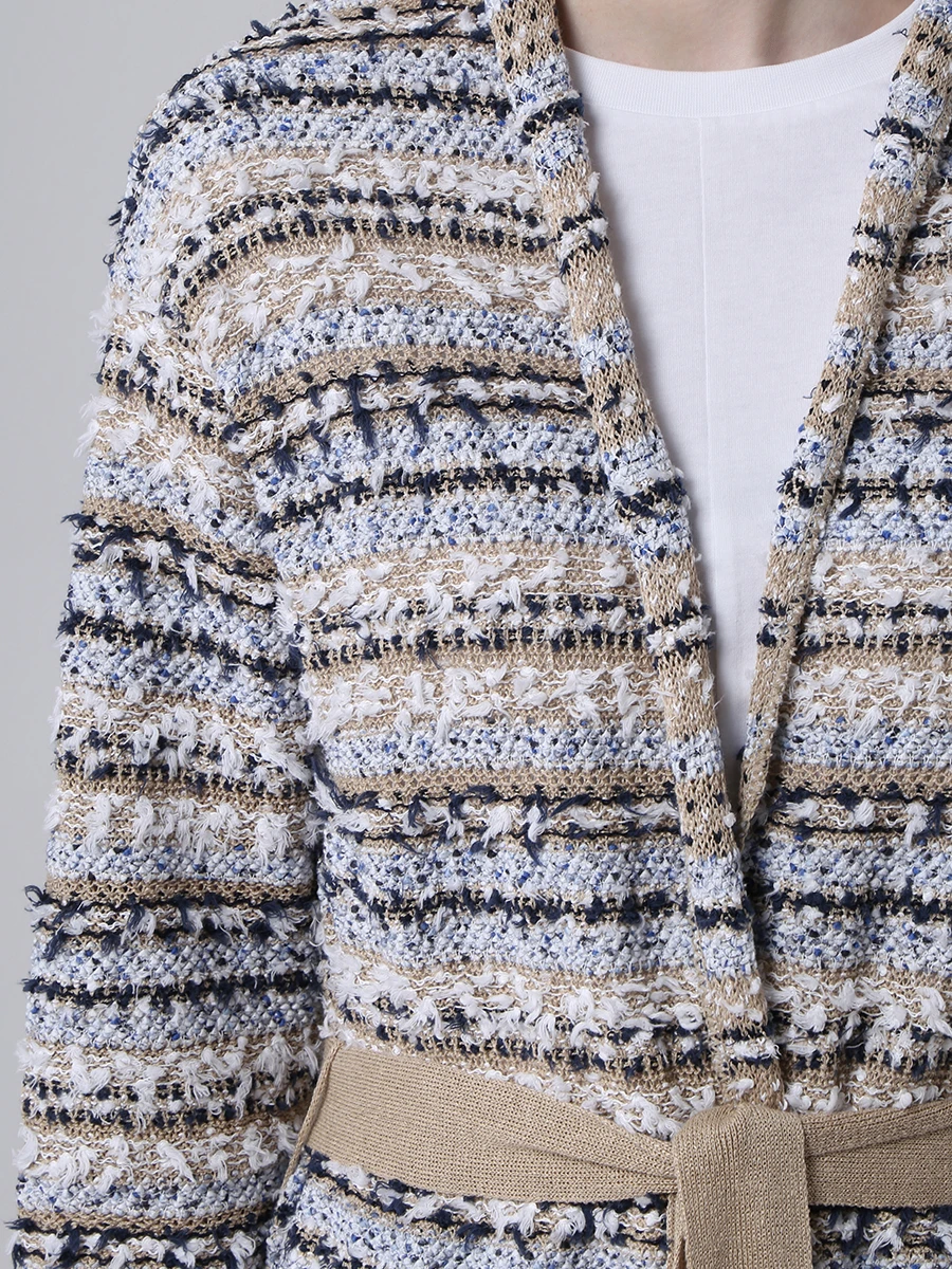 Пальто с запахом ANNECLAIRE 726/A2126/900 Голубой  Фото 5