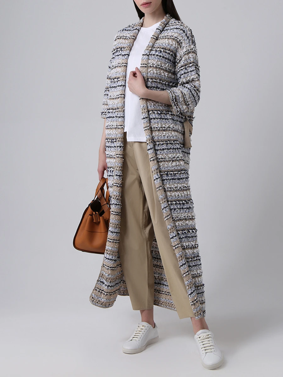 Пальто с запахом ANNECLAIRE 726/A2126/900 Голубой  Фото 2