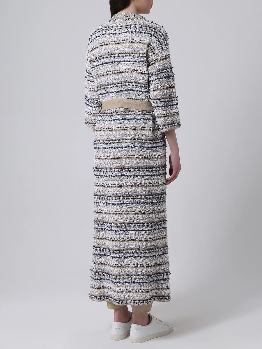 Пальто с запахом ANNECLAIRE 726/A2126/900 Голубой  Фото 3