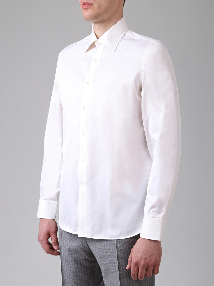 Рубашка slim fit хлопковая CANALI GR01587/701/NX05 SF, размер 48, цвет бежевый GR01587/701/NX05 SF - фото 4
