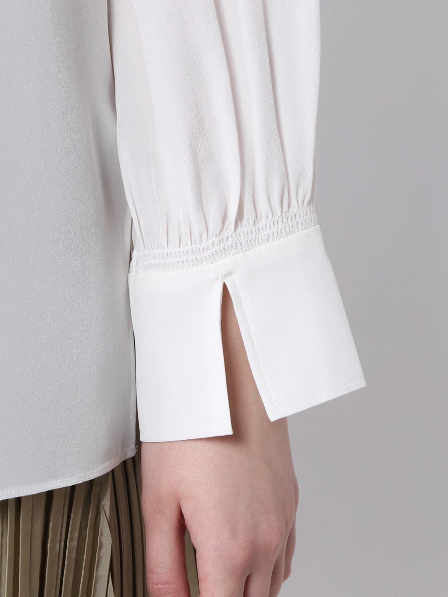 Блуза шелковая DOROTHEE SCHUMACHER 749007, размер 48, цвет кремовый - фото 5