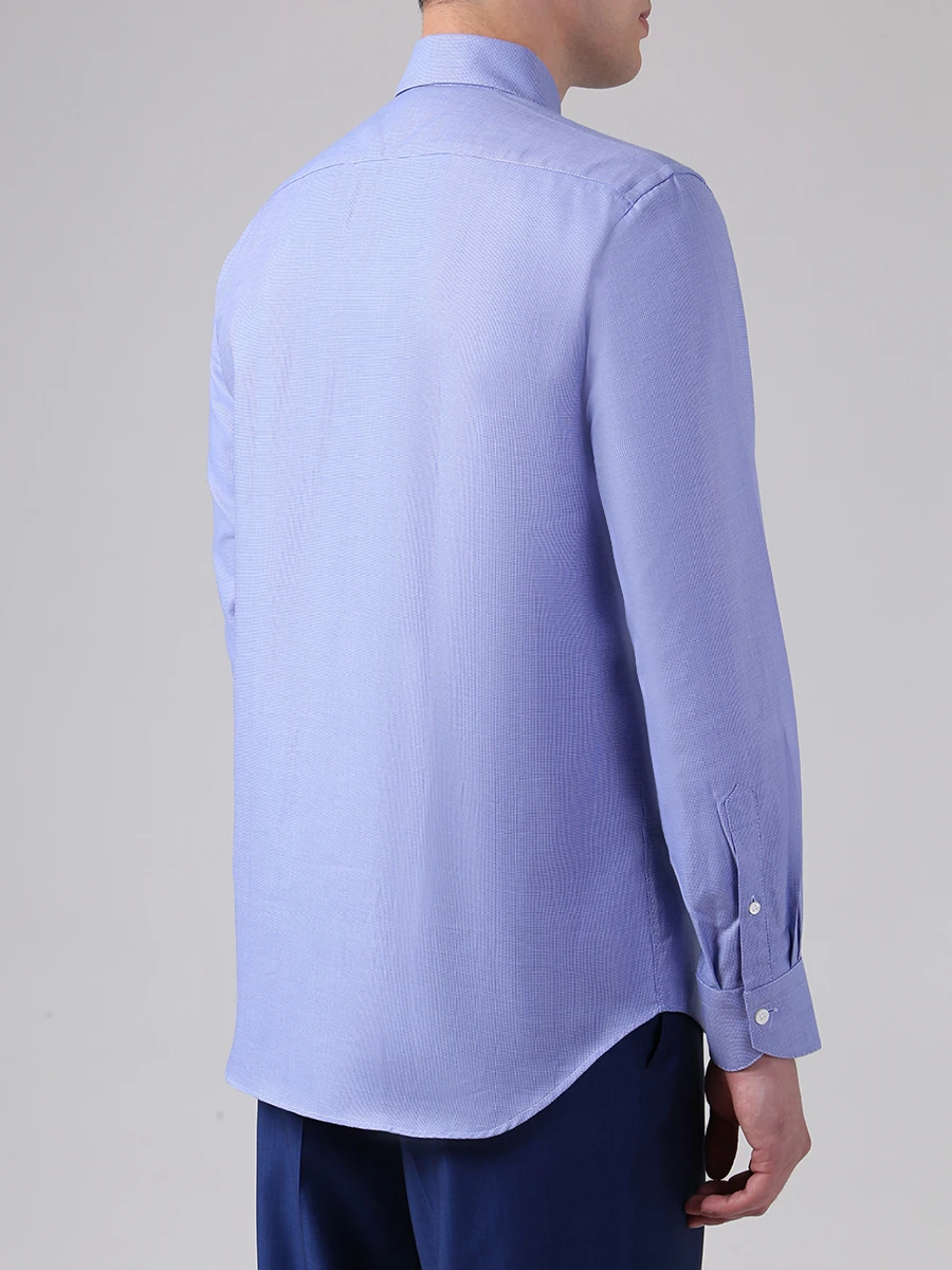 Рубашка Regular Fit хлопковая CANALI 00108/302-MODERN син факт, размер 42, цвет голубой 00108/302-MODERN син факт - фото 3