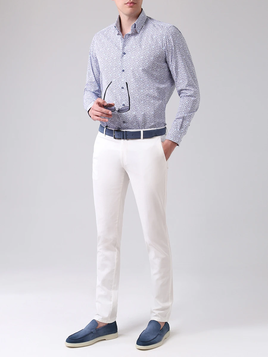 Рубашка Slim Fit хлопковая ZILLI MFT-01003-03250/RZ01/101A Принт  Фото 2