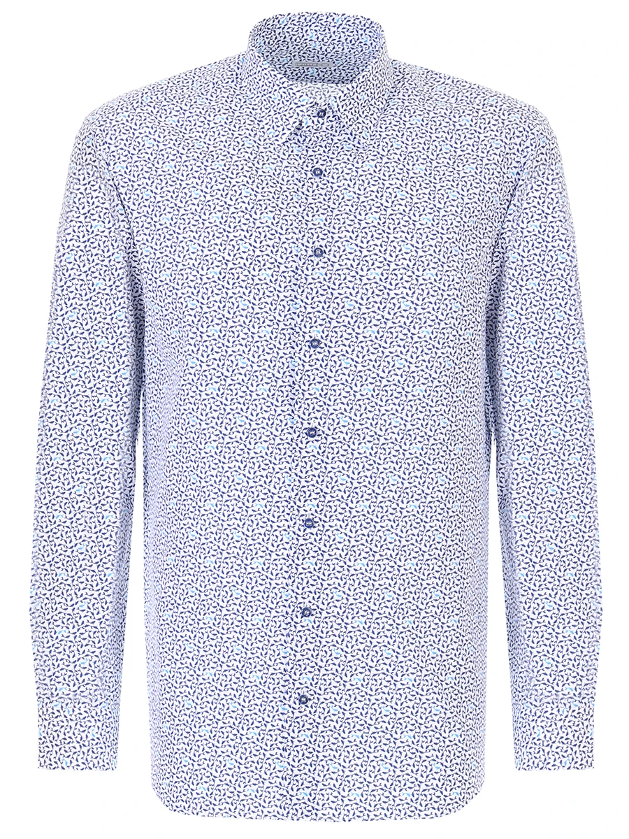 Рубашка Slim Fit хлопковая ZILLI MFT-01003-03250/RZ01/101A Принт 