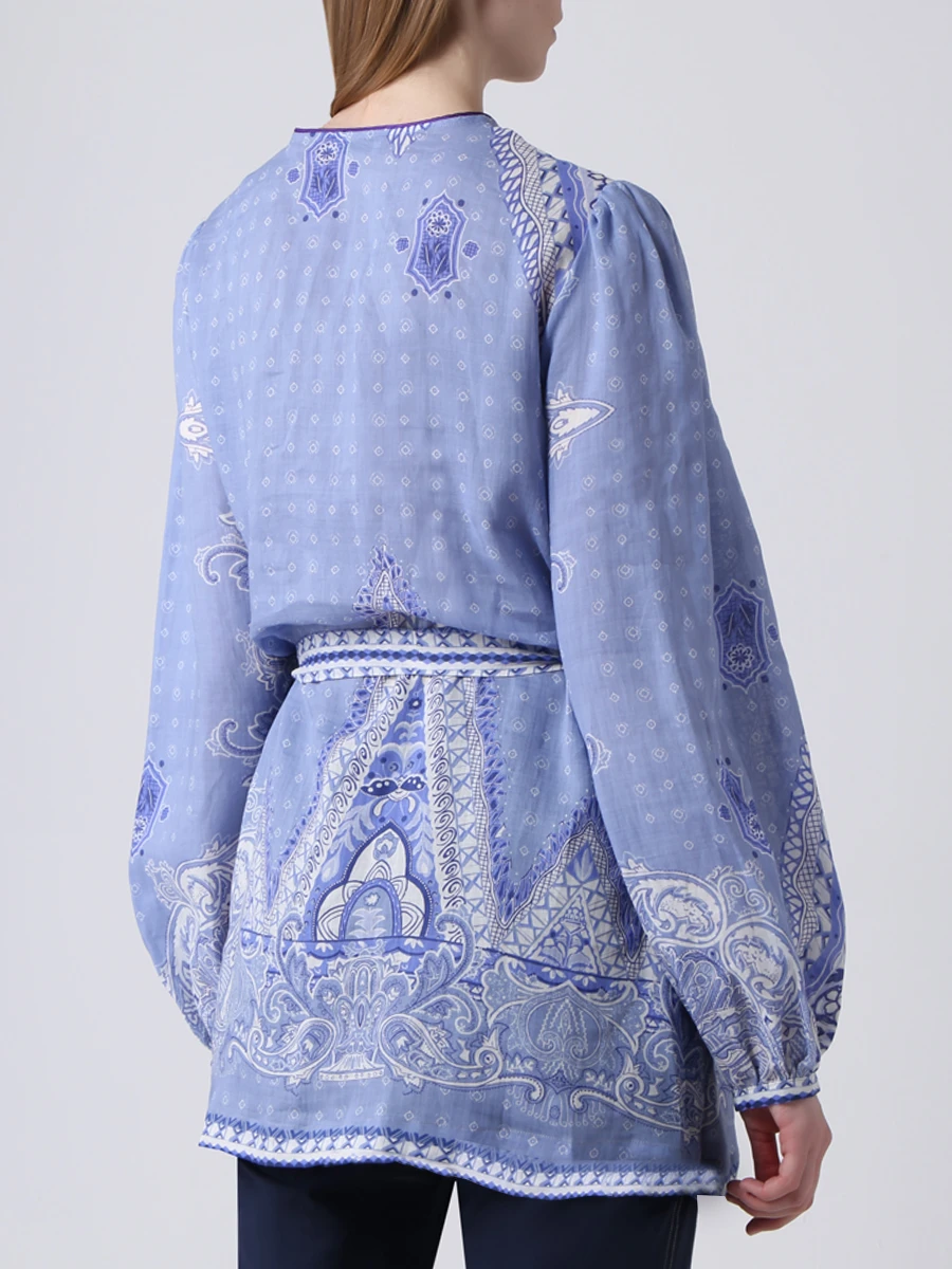 Блуза с принтом ETRO 16313 5468 0200, размер 44, цвет голубой - фото 3