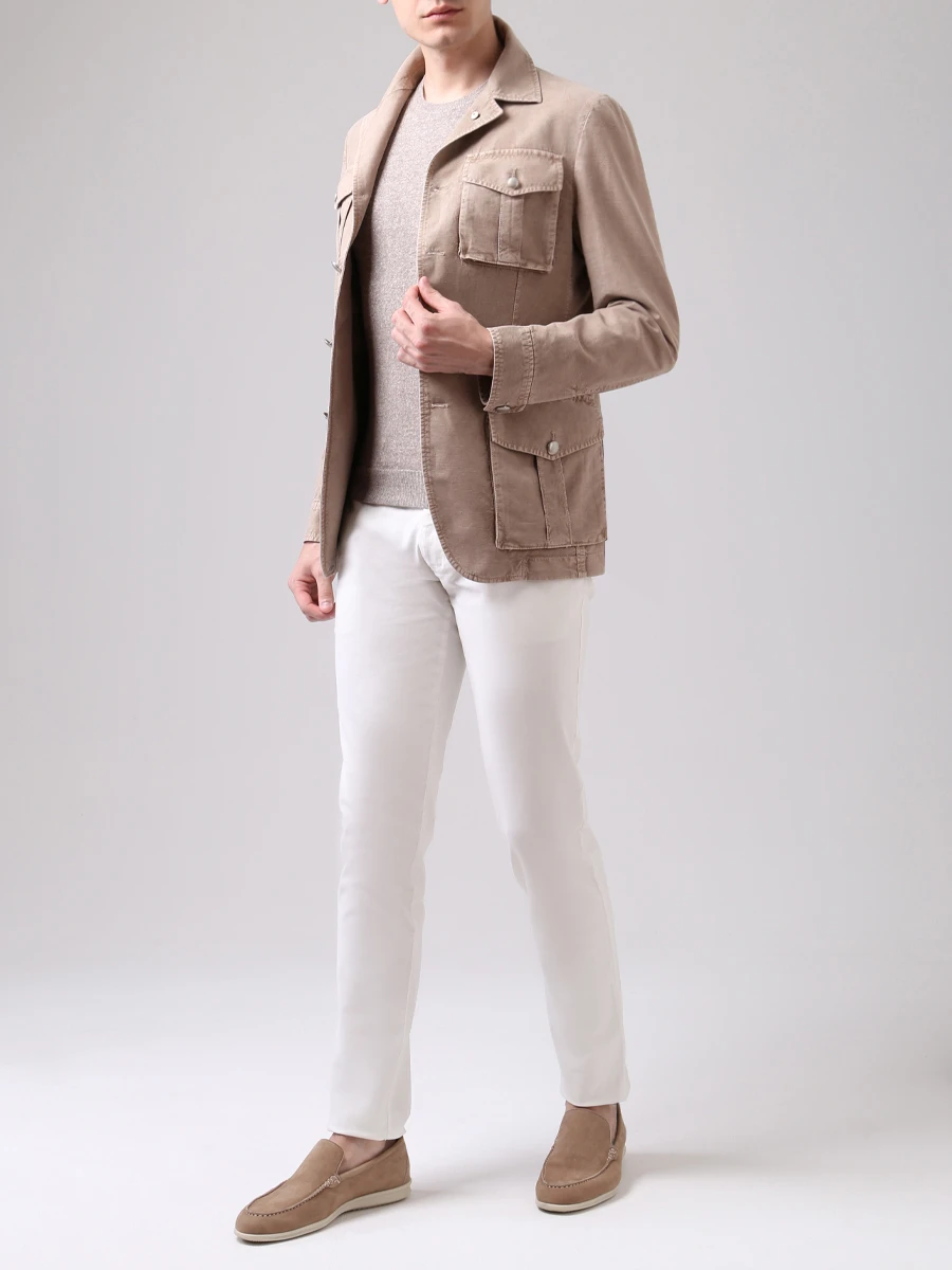 Пиджак с накладными карманами L.B.M. 1911 5810/5/2808 Коричневый  Фото 2