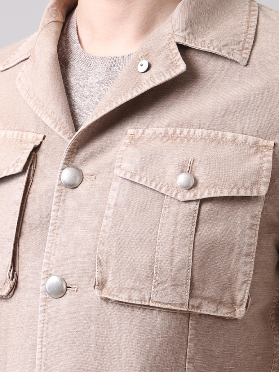 Пиджак с накладными карманами L.B.M. 1911 5810/5/2808 Коричневый  Фото 5