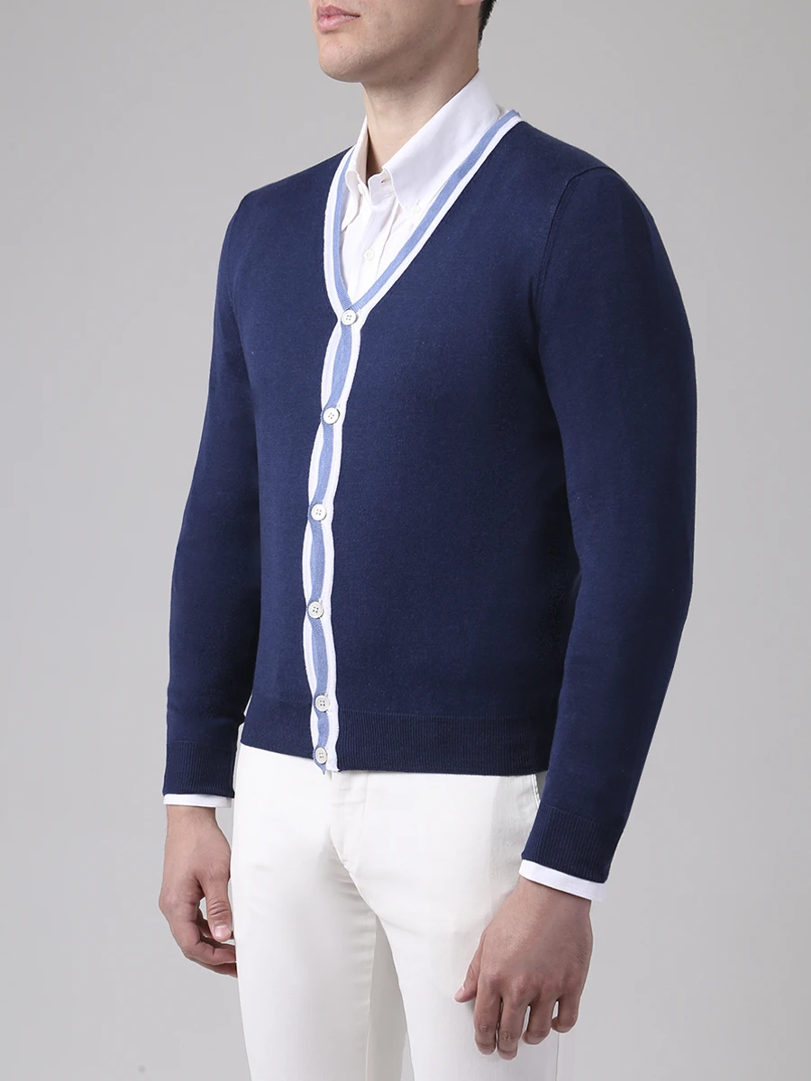 

Кардиган хлопковый, Синий, K00381-32-син