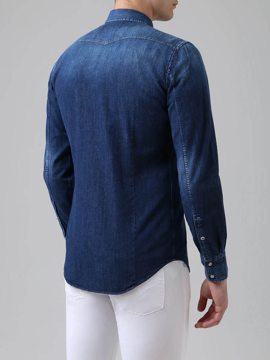 Рубашка Slim Fit джинсовая JACOB COHEN J8067 6528 W2, размер 52, цвет синий - фото 3