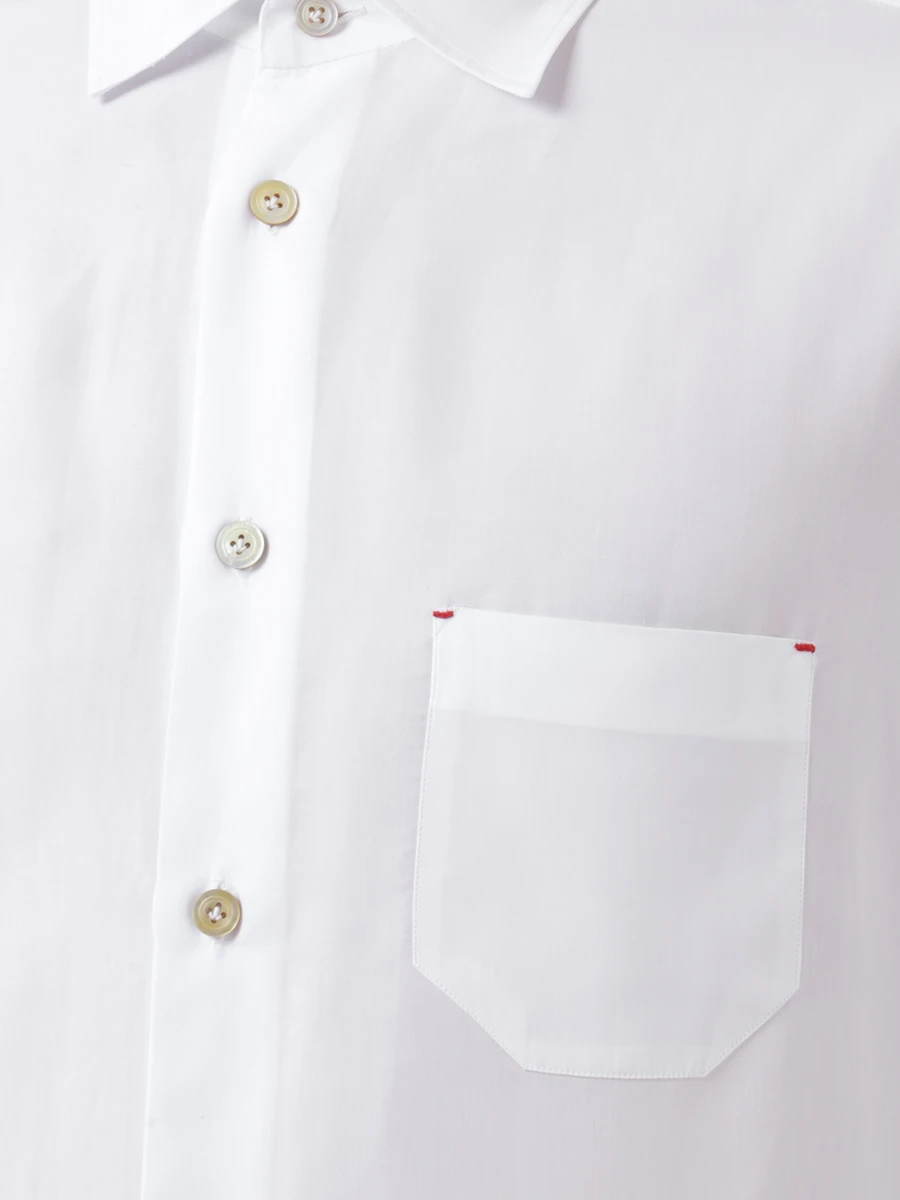 Рубашка Slim Fit из лиоцелла KITON UMCNERH0720901000 Белый  Фото 5