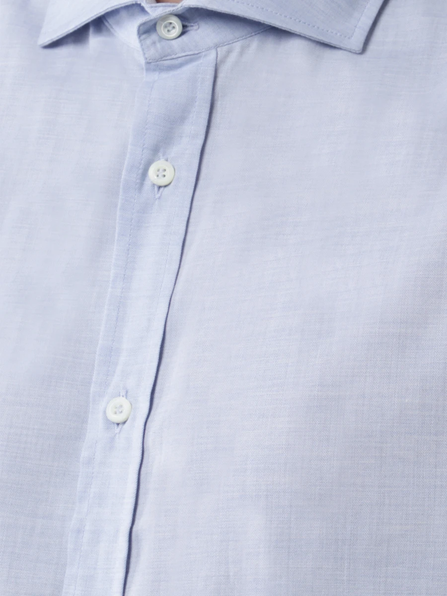 Рубашка Slim Fit хлопковая BRUNELLO CUCINELLI MGG711718 Св.Голубой, размер 50 - фото 5