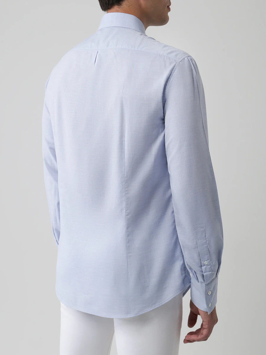 Рубашка Slim Fit хлопковая BRUNELLO CUCINELLI MGG711718 Св.Голубой, размер 50 - фото 3