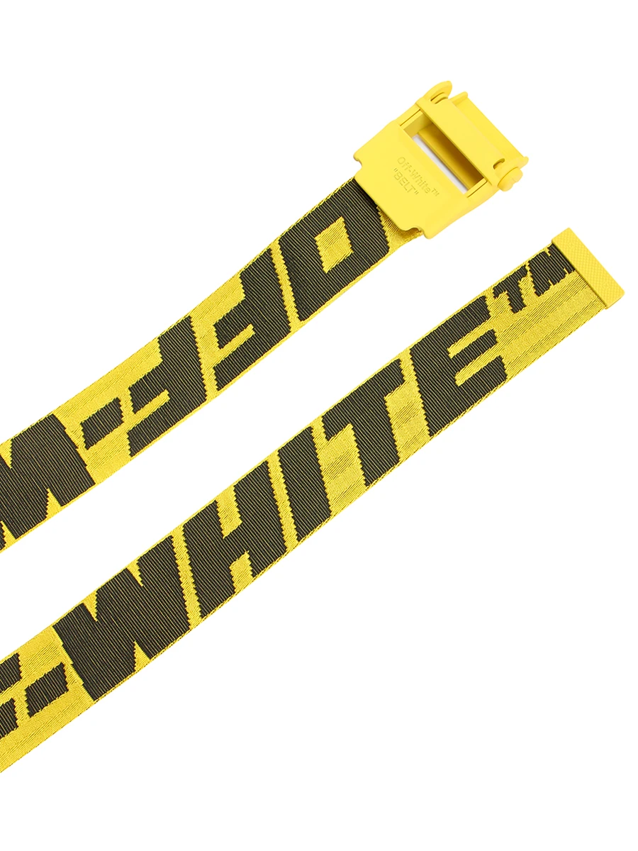 Ремень текстильный с логотипом OFF-WHITE OMRB034E20FAB0011810, размер Один размер, цвет желтый - фото 3