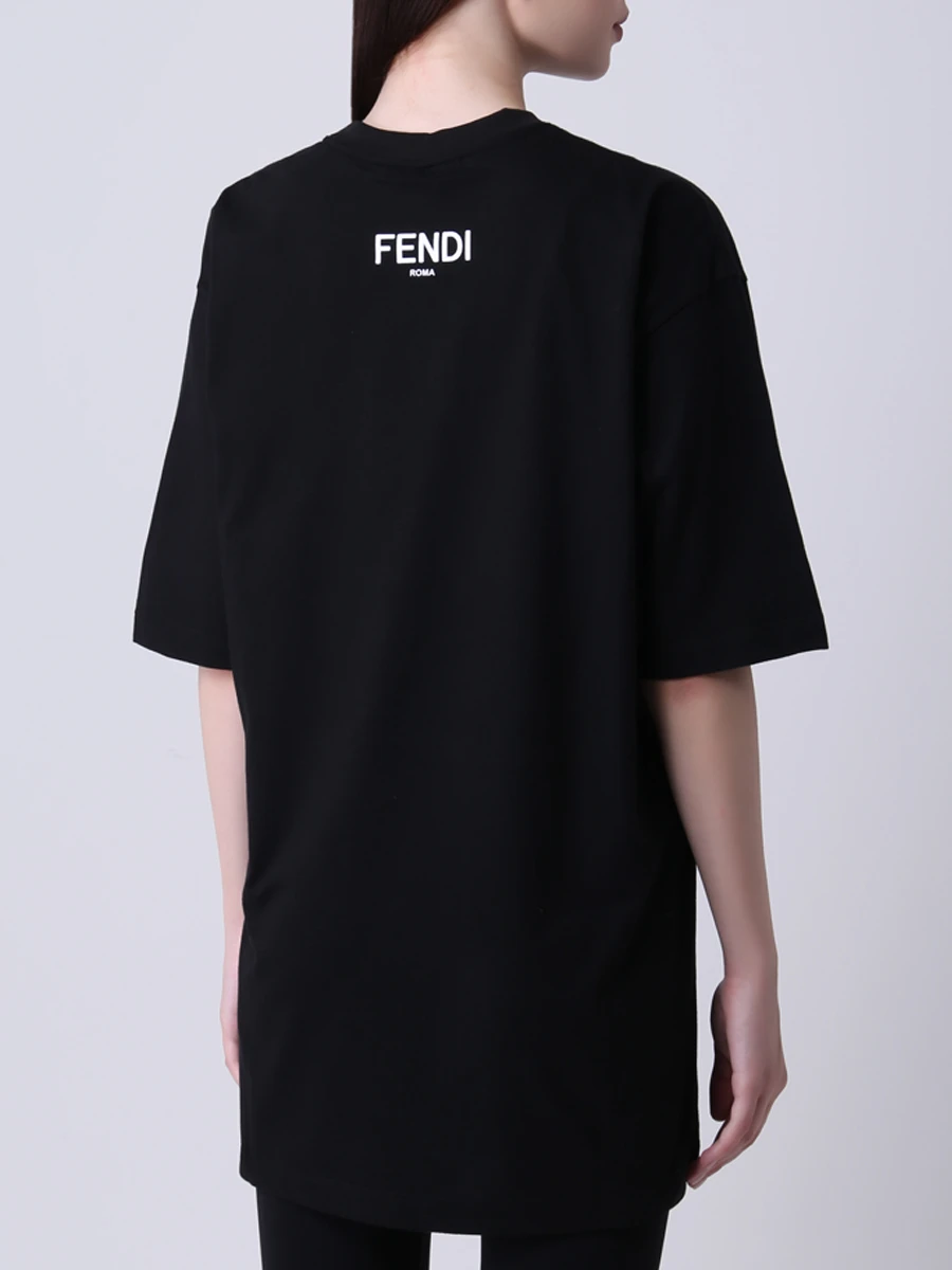 Футболка хлопковая с принтом FENDI FS7261 А5ZB F0GME Принт  Фото 3