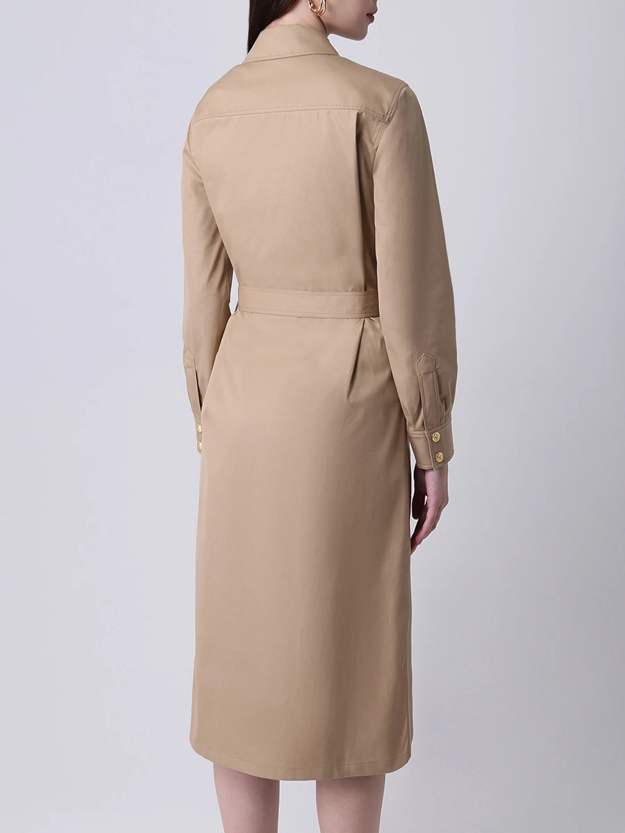 Платье хлопковое CELINE 2R609495 02GS Бежевый  Фото 3