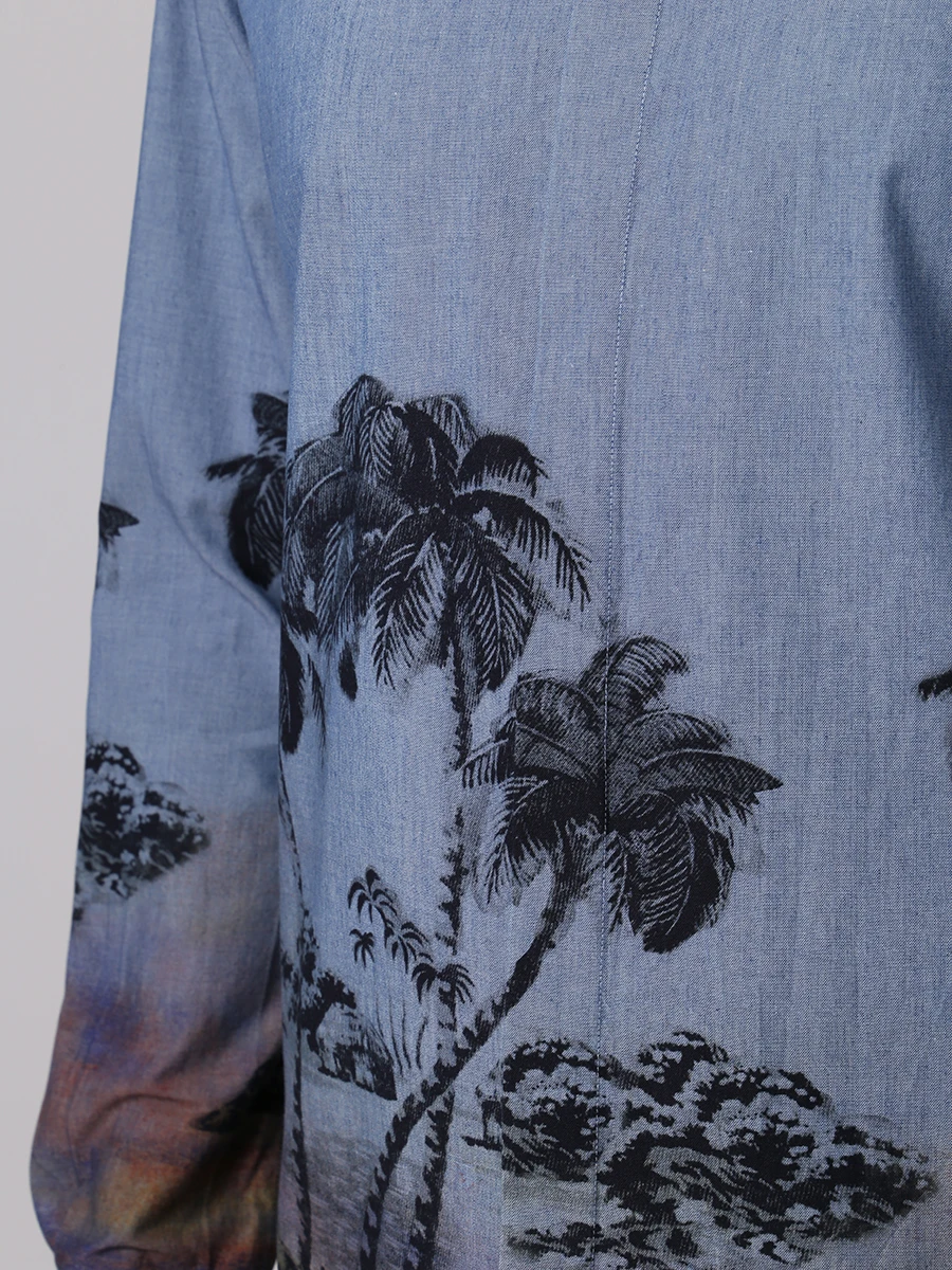 Рубашка regular fit с принтом ETRO U1K819 6051 200, размер 54, цвет голубой - фото 5