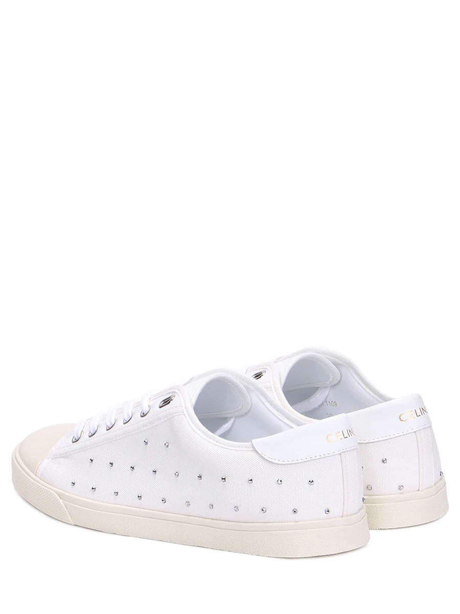 Кеды текстильные CELINE 337782006 01OW Белый  Фото 4
