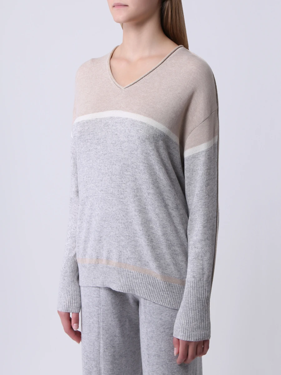 Пуловер шерстяной FREE AGE FWW20020599LG, размер 42, цвет серый - фото 4