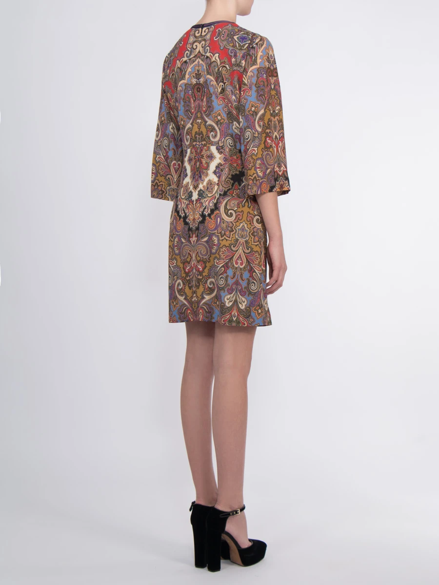 Приталенное платье с принтом ETRO 15203/5137/лента/ Мультиколо Принт  Фото 3