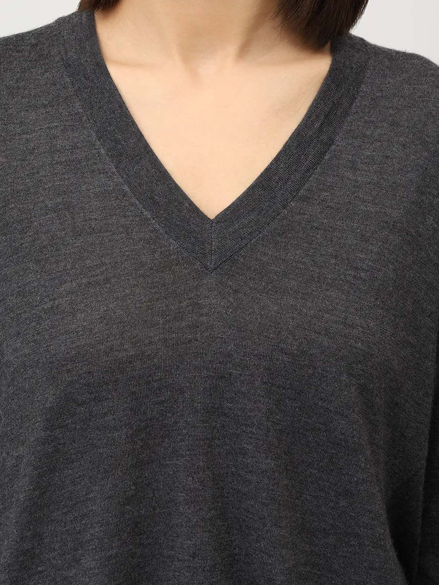 Пуловер из кашемира и шерсти BRUNELLO CUCINELLI 13807712 Серый Серый  Фото 5