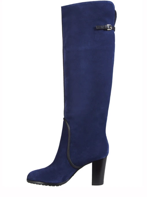 Сапоги SERGIO ROSSI А71510-4122/разрез/кож.отделка Синий  Фото 3