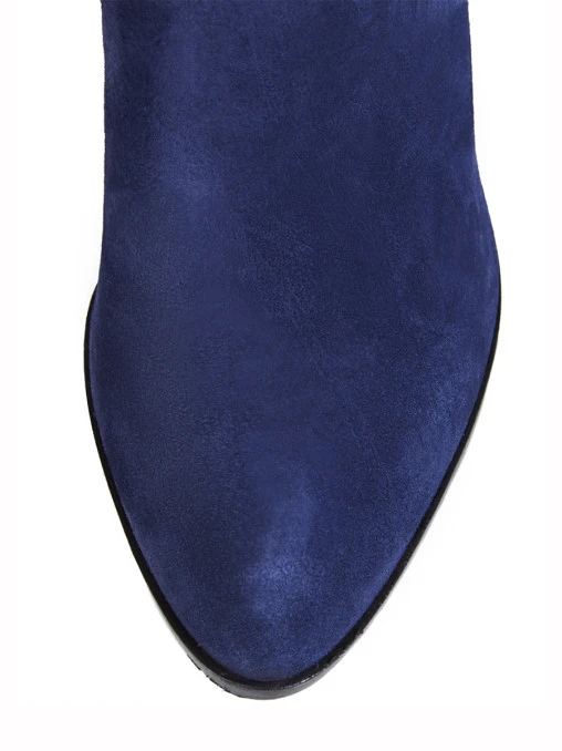 Сапоги SERGIO ROSSI А71510-4122/разрез/кож.отделка Синий  Фото 5