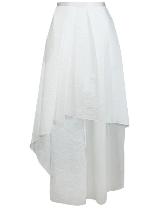 Асимметричная юбка, MOF79G2532 Белый, BRUNELLO CUCINELLI, 74263  - купить