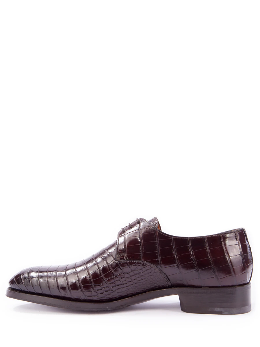 Туфли-дерби из кожи крокодила SANTONI mccr12185uj1icket50, размер 44, цвет коричневый - фото 3