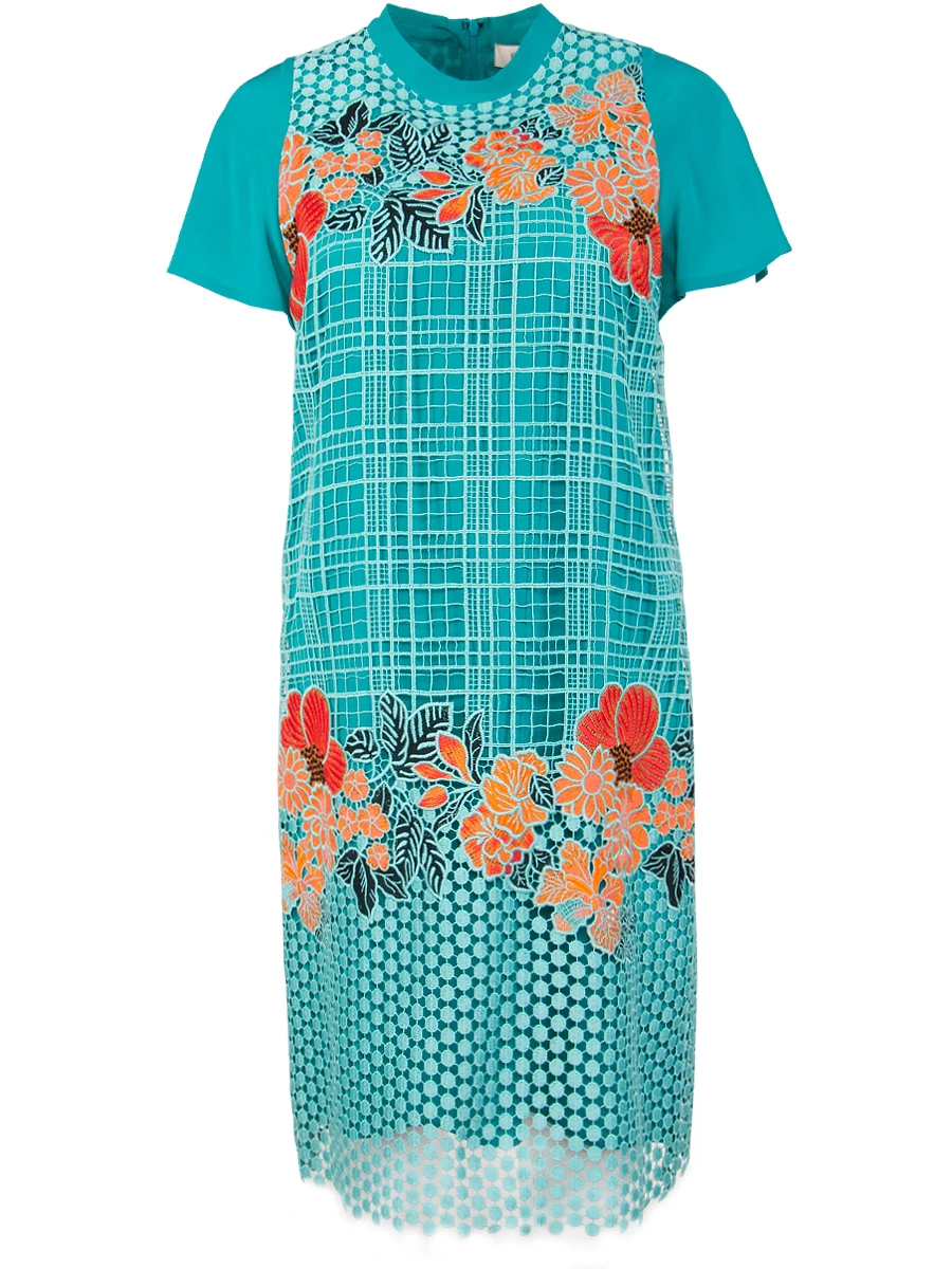 Хлопковое платье ETRO 18732/9501/бирюз Голубой 