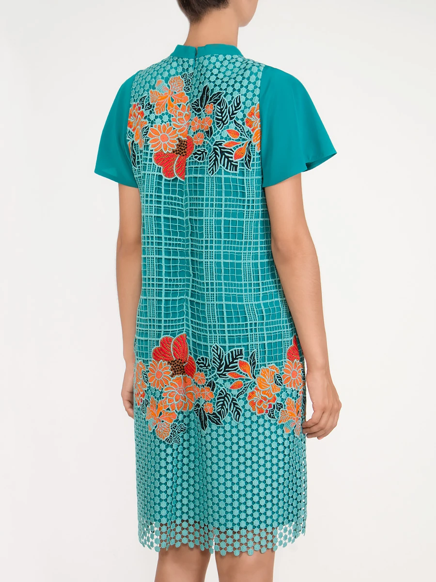 Хлопковое платье ETRO 18732/9501/бирюз Голубой  Фото 3