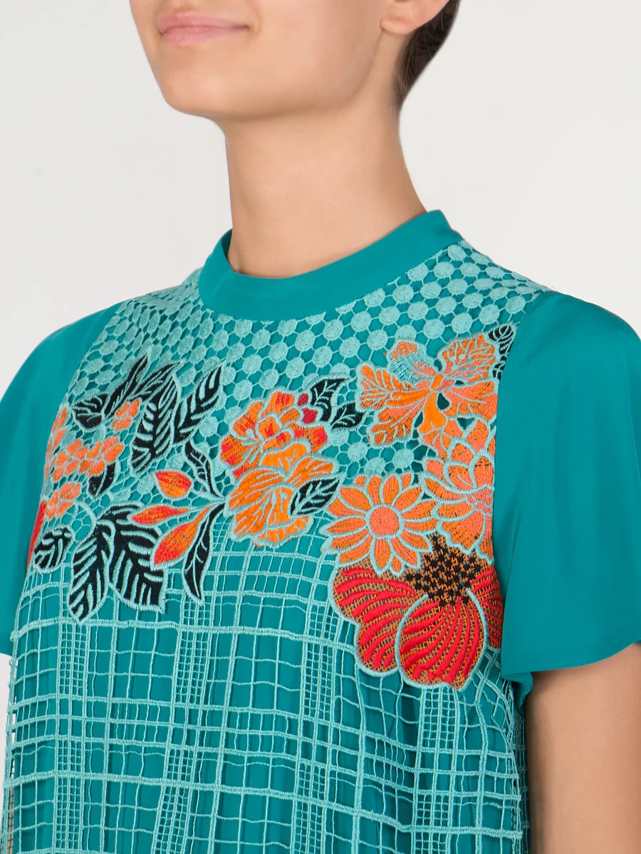 Хлопковое платье ETRO 18732/9501/бирюз Голубой  Фото 5