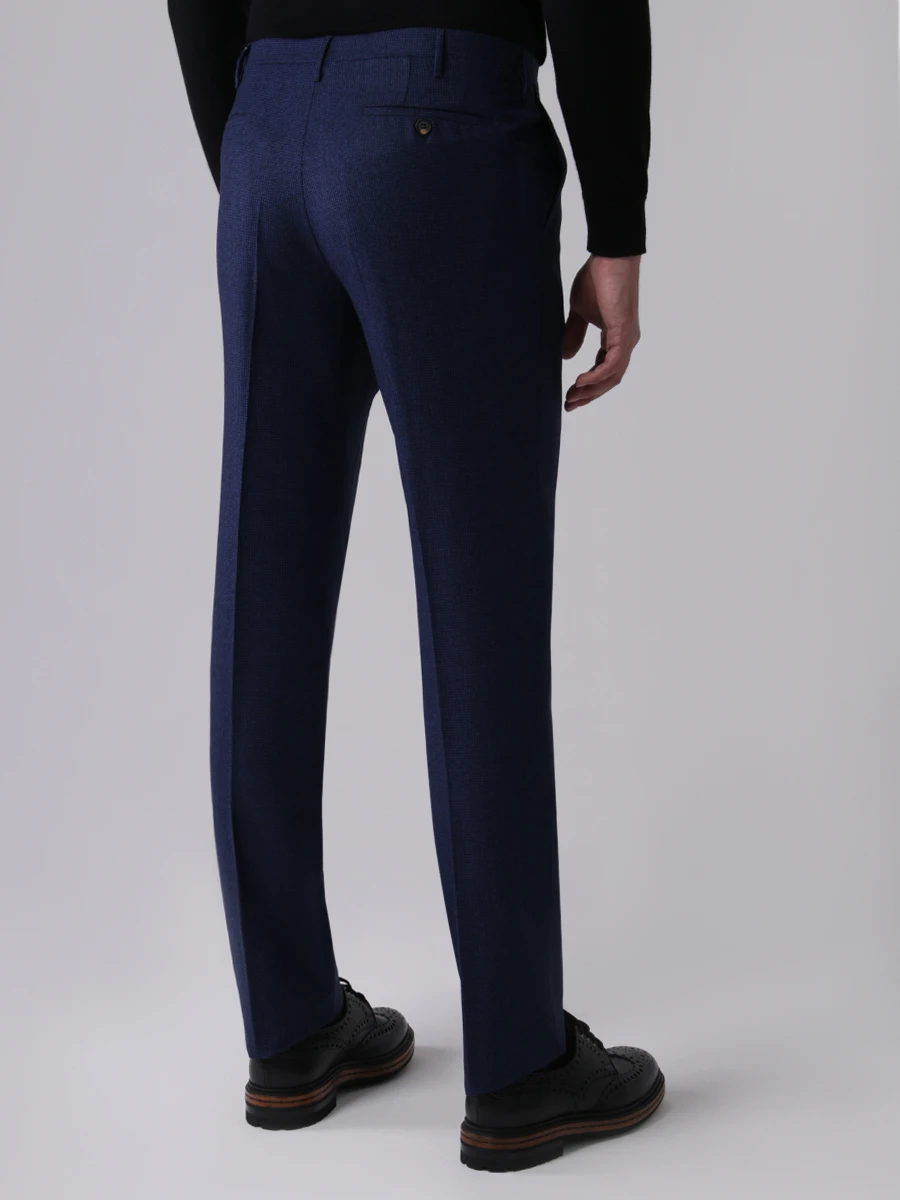 Брюки классические шерстяные ROTA 00571/009 Синий гусиная лапка Принт  Фото 3
