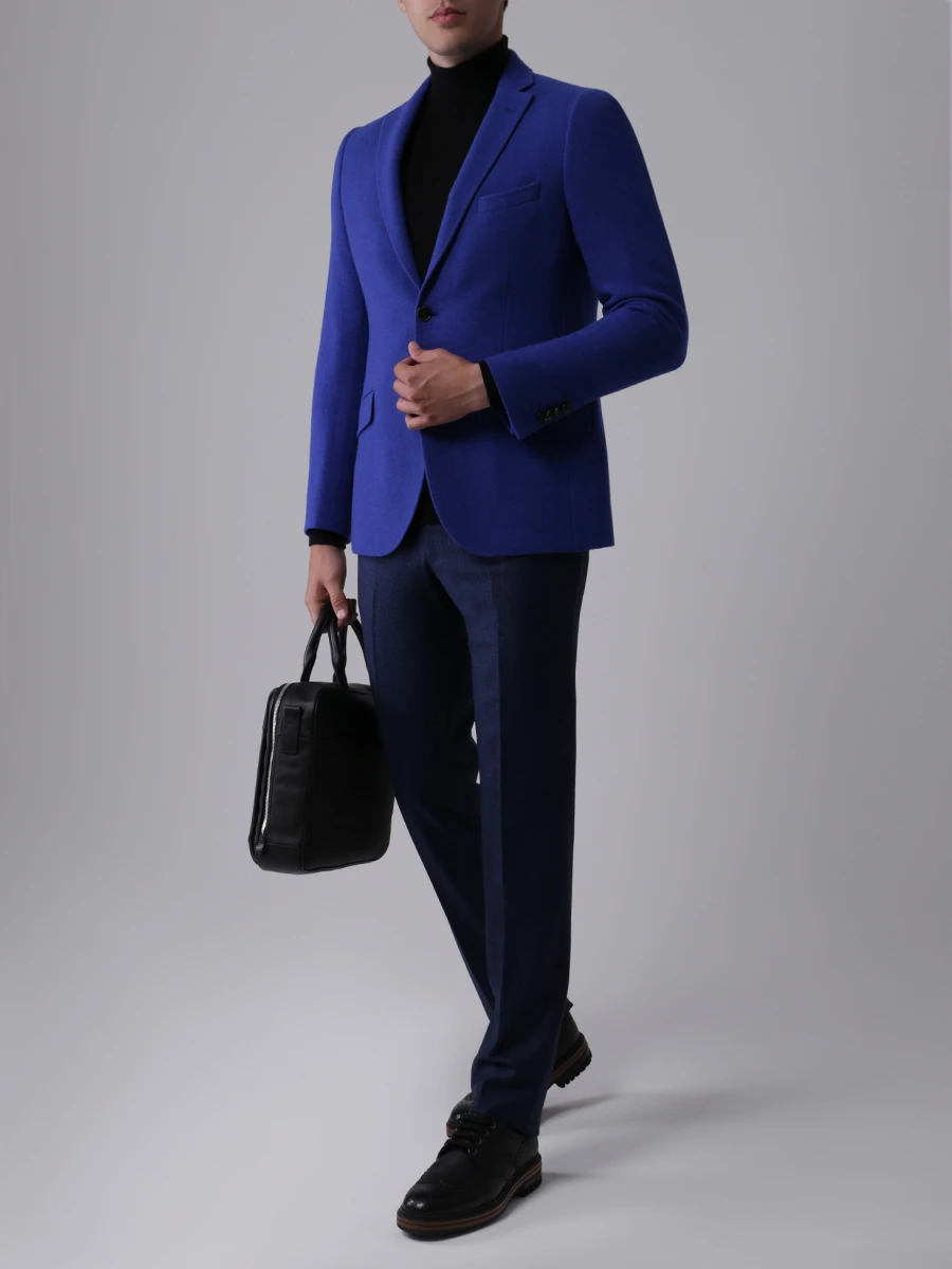 Брюки классические шерстяные ROTA 00571/009 Синий гусиная лапка Принт  Фото 2