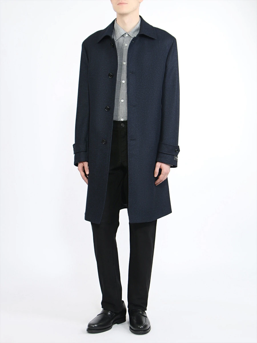 Шерстяное пальто ZEGNA 42BJSO/298017 т.Синий Синий  Фото 2
