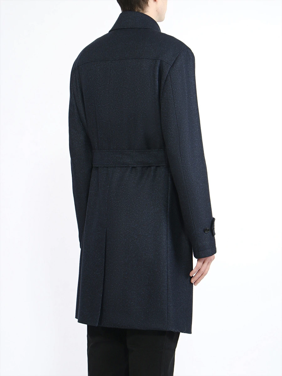 Шерстяное пальто ZEGNA 42BJSO/298017 т.Синий Синий  Фото 7