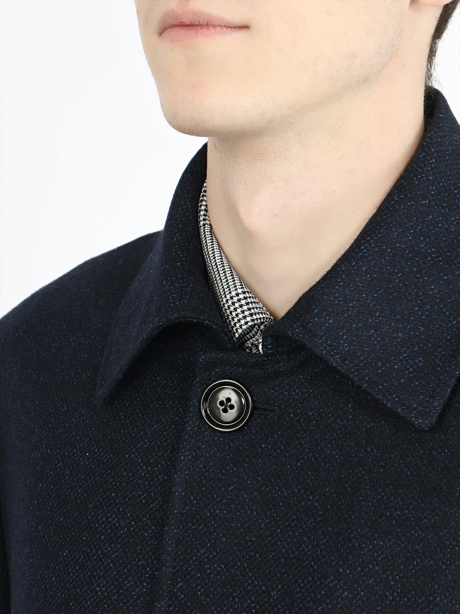 Шерстяное пальто ZEGNA 42BJSO/298017 т.Синий Синий  Фото 10