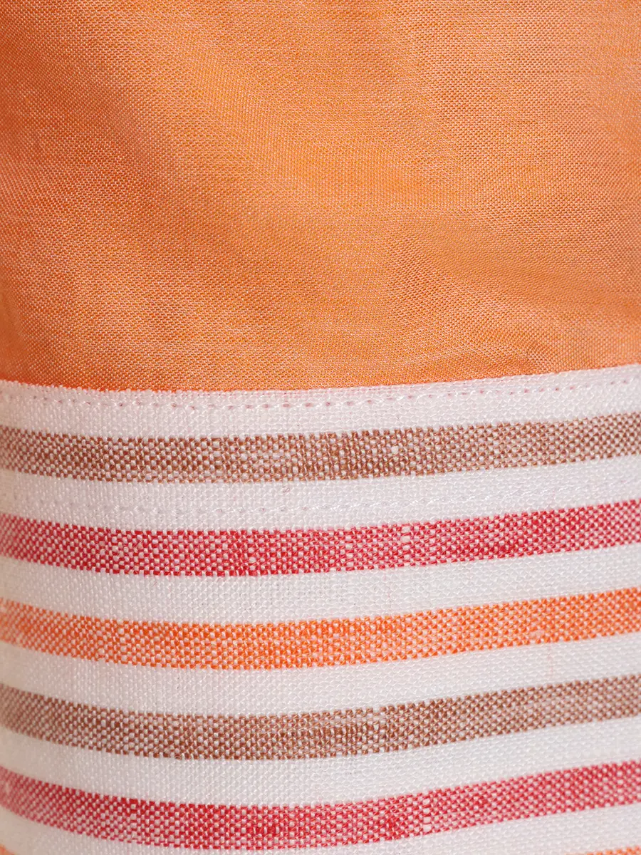 Рубашка Slim Fit хлопковая ETRO 1K010/6016/оранж Оранжевый  Фото 3