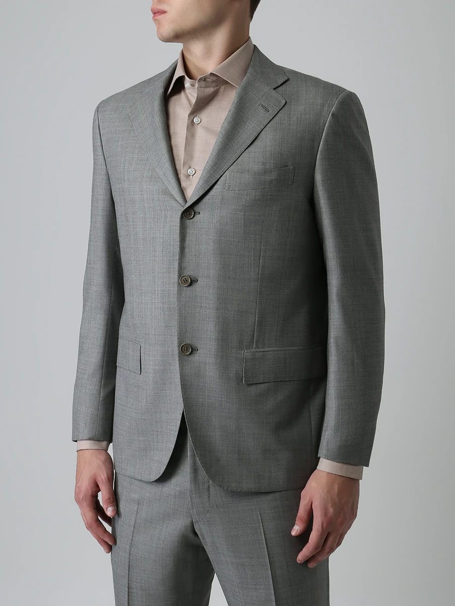 Костюм классический шерстяной KITON UA89K0127004001 Серый Серый  Фото 4