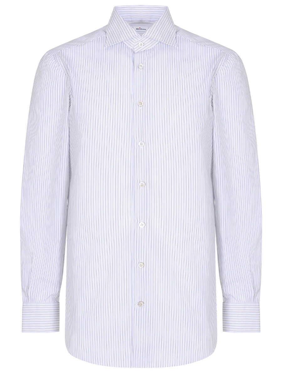 Рубашка Regular Fit в полоску, 491516, KITON, Белый, 89447  - купить