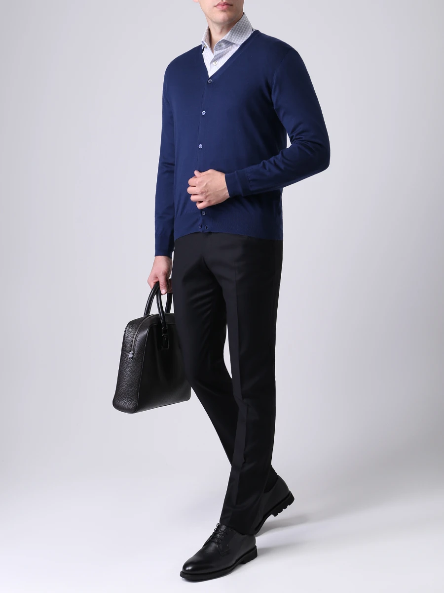 Рубашка Regular Fit в полоску KITON 491516 Белый  Фото 2