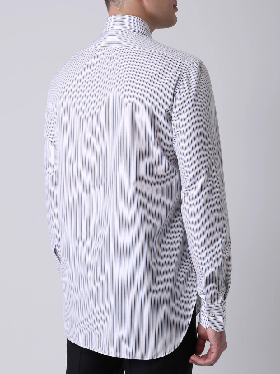 Рубашка Regular Fit в полоску KITON 486605 Мультиколор  Фото 3