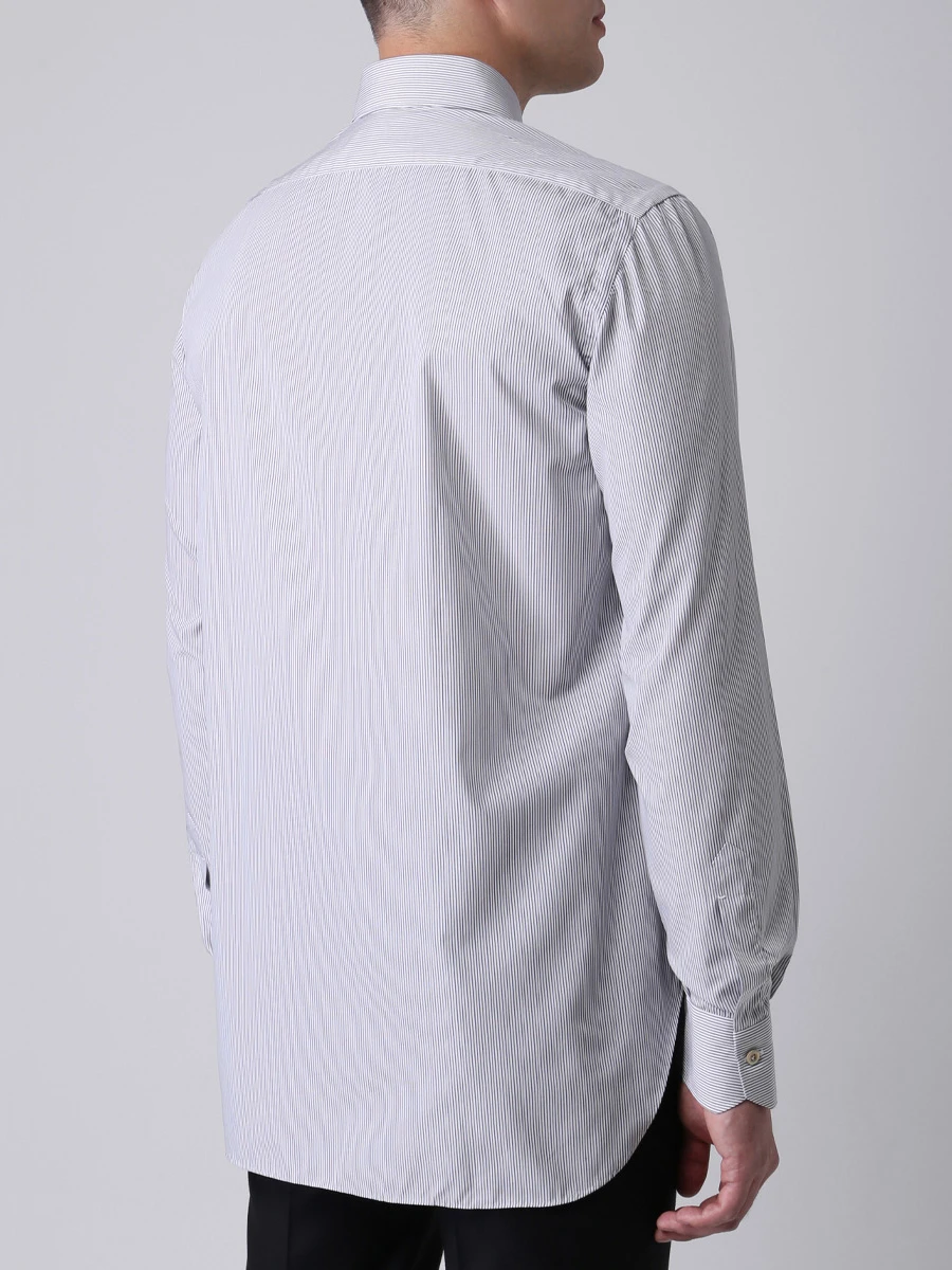 Рубашка Regular Fit в полоску KITON 486607, размер 50, цвет белый - фото 3