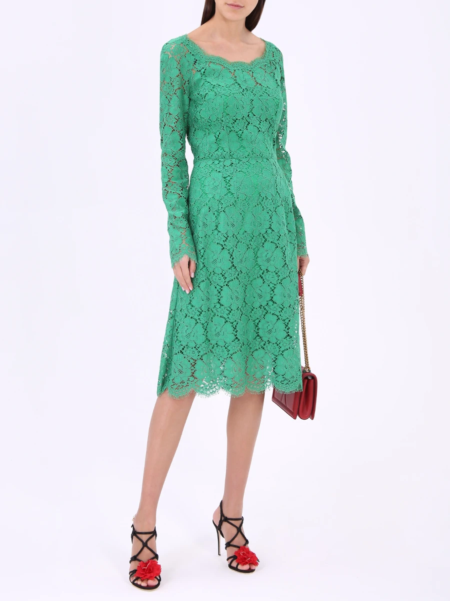 Платье кружевное DOLCE & GABBANA f6rp7t/зел кр Зеленый  Фото 2