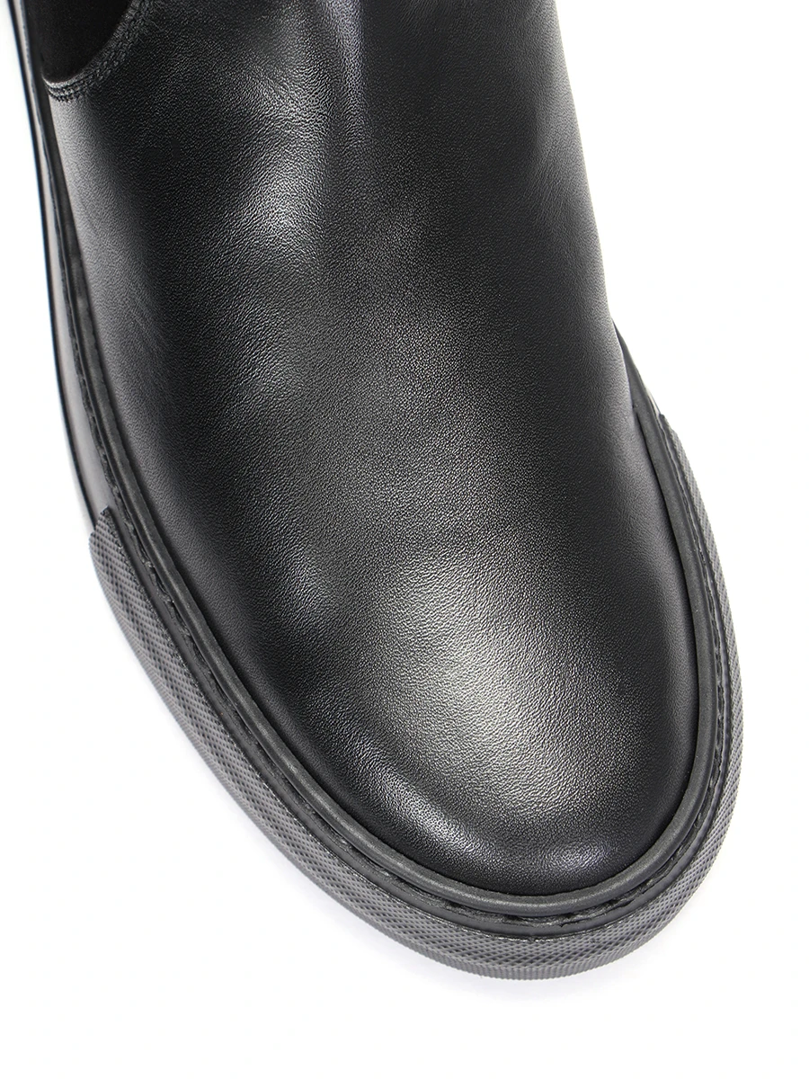 Слипоны комбинированные на меху PERTINI 202W30017C2 Черный  Фото 5