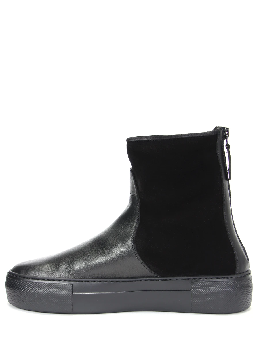 Слипоны комбинированные на меху PERTINI 202W30017C2 Черный  Фото 3