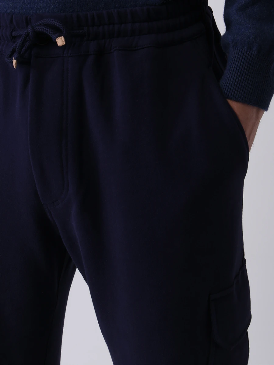 Брюки-карго хлопковые BRUNELLO CUCINELLI M0T153333G C6134 Синий  Фото 5