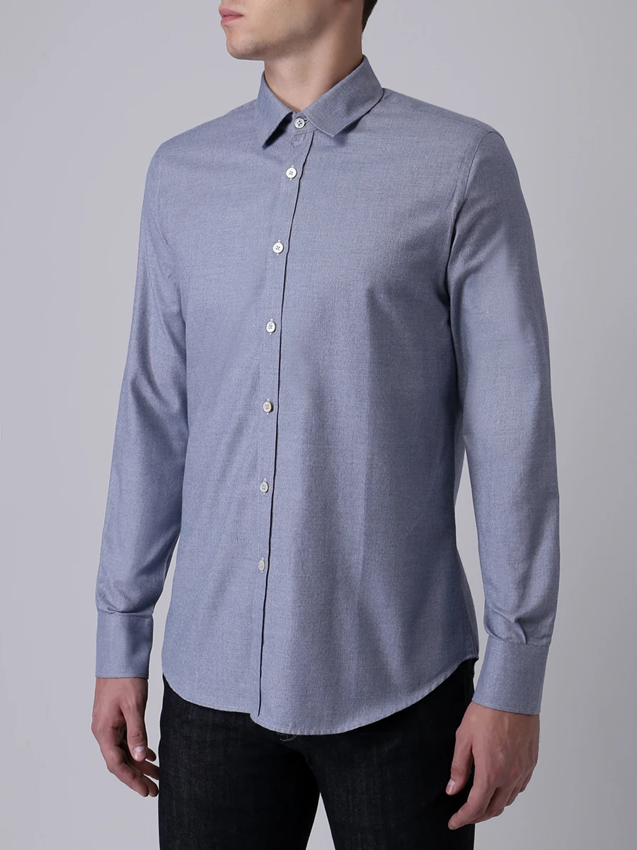 Рубашка Modern Fit хлопковая CANALI GL02015/401, размер 52, цвет голубой GL02015/401 - фото 4