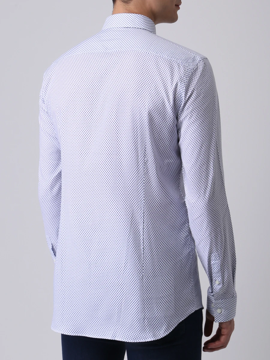 Рубашка Slim Fit хлопковая BOSS 50439747/453, размер 52, цвет белый 50439747/453 - фото 3