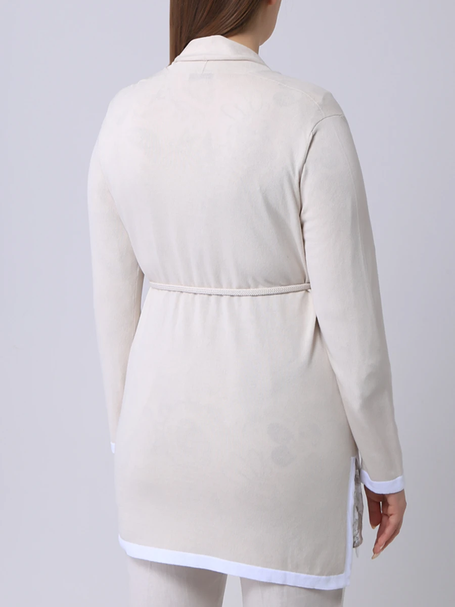 Кардиган хлопковый LE TRICOT PERUGIA 26627/7075 Бежевый  Фото 3